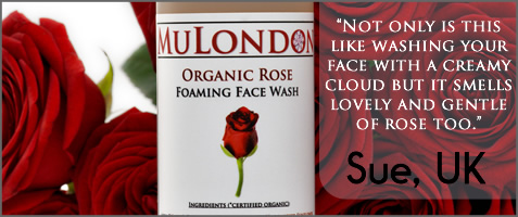 MuLondon Organic Rose Facial Cleanser.