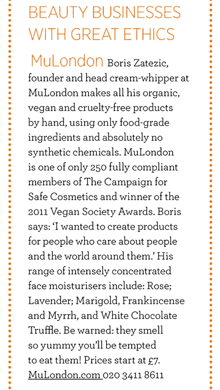 MuLondon - beauty businesses with great ethics.